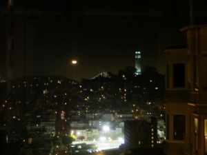 Our night view of San Francisco from the trolley