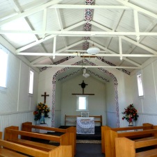 The inside of the church.