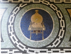 Train mosaic tile