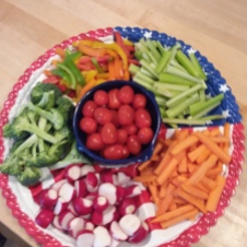 Colorful veggie tray
